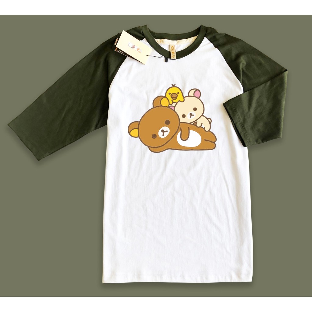 Kaos Raglan Rilakuma Rilakkuma and friends