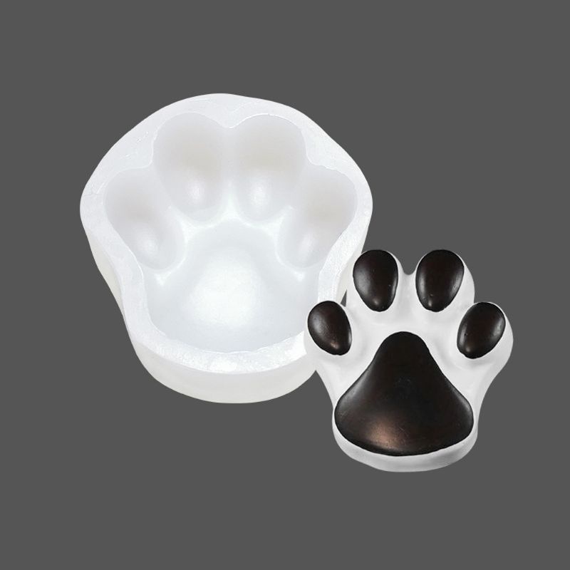 SIY  3.5 Inch DIY Large Pet Paw Silicone Mold Dog Cat Paw Print Stepping Stone Concrete Plaster Cake Pan Resin Mold Art Craft