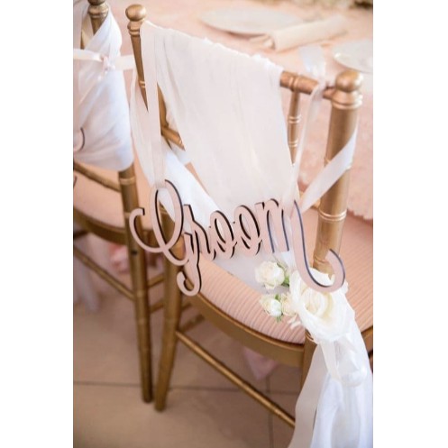 Wedding Chair Sign | Bride Groom | Dekorasi Kursi Pengantin