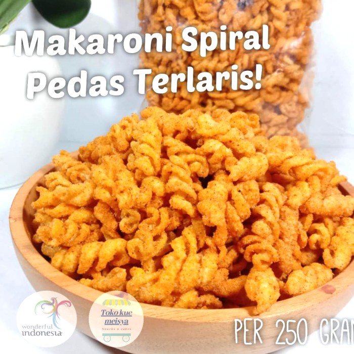 

INSTANT-CAMILAN- MAKARONI | MAKRONI | SPIRAL | ULIR | VARIAN RASA | HOME MADE - ASIN, 1/4 KG