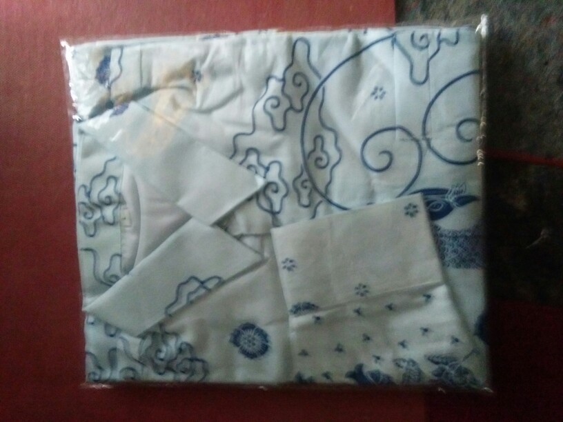 Merak Putih Kemeja Batik Pria Full Furing Katun Halus Primisima