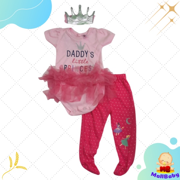 Baju Bayi Perempuan Lucu 0 3 6 9 Bulan Setelan Jumper Bayi Perempuan Celana Legging  Daddy's Princess