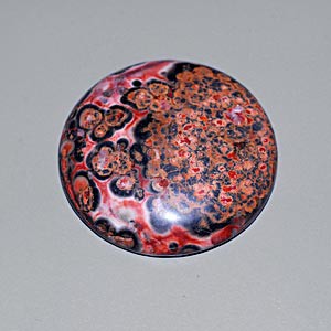 YZ037 Natural Leopard Skin Agate Round Cabochon 38.27ct