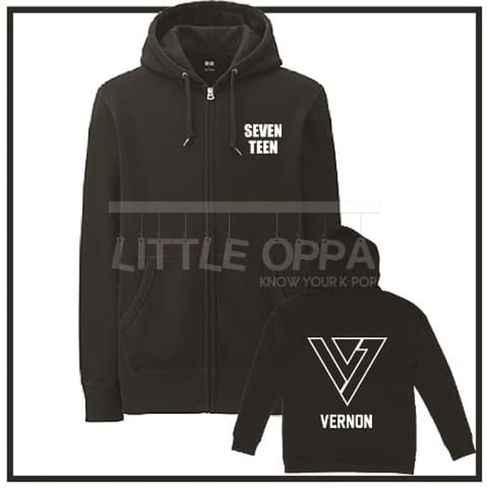 LOP919 JACKET HOODIE ZIPPER KPOP SEVENTEEN VERNON PREMIUM FLEECE