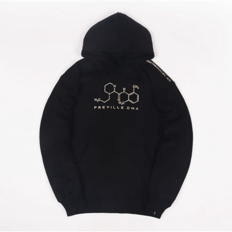 SWEATER HOODIE PREVILLE BUTTERFLY DNA HITAM AUTHENTIC