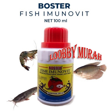 Boster FISH IMUNOVIT 100ml 100 ml Vitamin Immunovit Ikan Budidaya Nila Lele Mujair Udang Booster