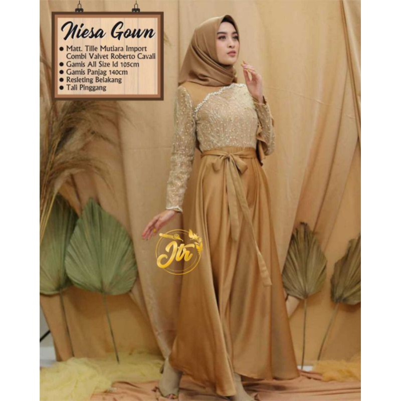 NIESA GOWN ,GAMIS BROKAT,GAUN PESTA