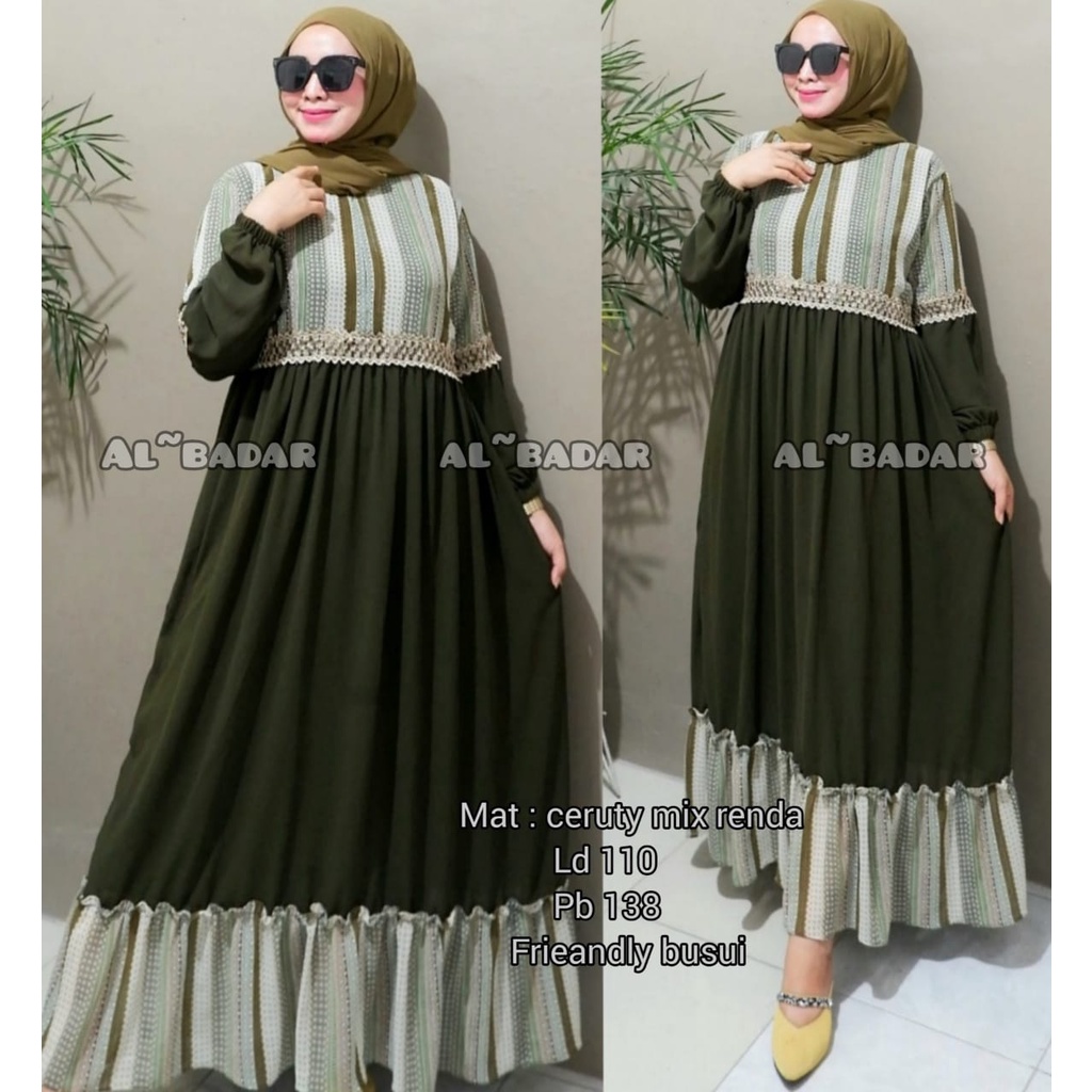 [ BISA COD ]GAMIS CERUTY BABYDOLL MOTIF MIX RENDA DANIK, DRESS CERUTY BABYDOLL MOTIF MI9X RENDA DANIK TERBARU BY AL BADDAR