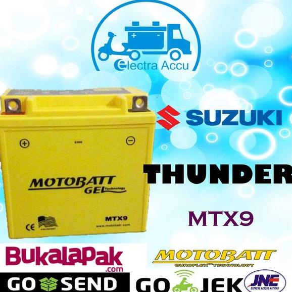 Aki Motor Suzuki Thunder Motobatt MTX9 Aki Kering