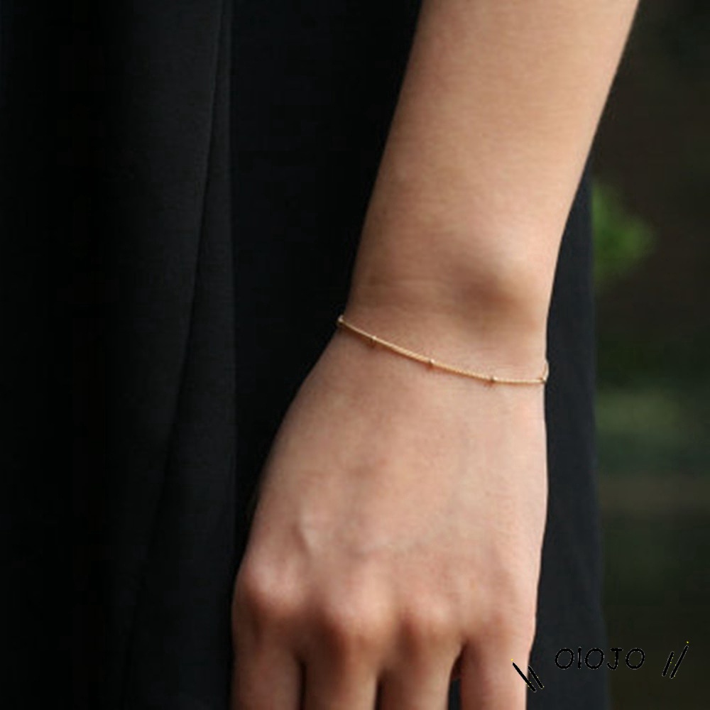 Gelang Tipis Kancing Wanita Gaya Sederhana - Ol