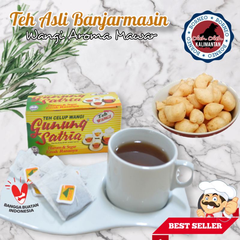 

Teh Gunung Satria Aroma Mawar Oleh Oleh Banjarmasin Kalimantan