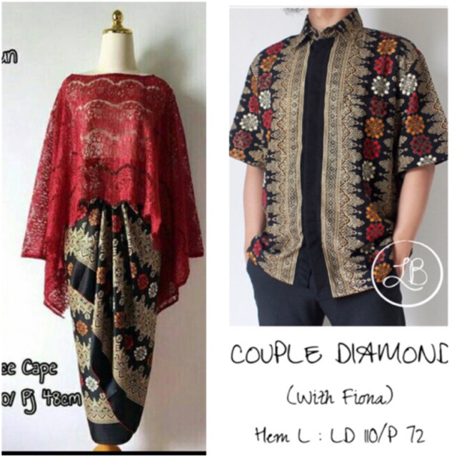 COUPLE BATIK / COUPLE CAPE / CAPE BRUKAT / KEBAYA BRUKAT / SETELAN KEBAYA / KEBAYA