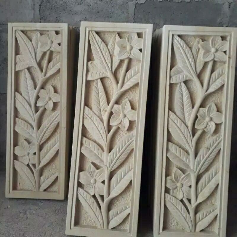 Jual ornamen batu alam relief tempel dinding paras batu putih | Shopee
