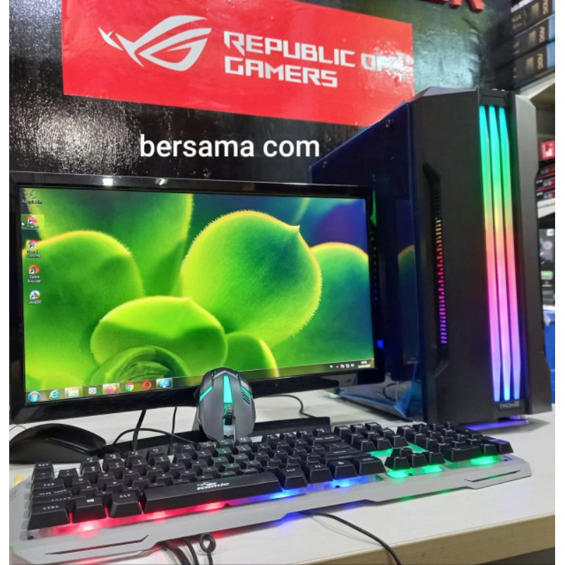 PC Gaming  Core i7 2600 monitor 19 in Full set siap pakai