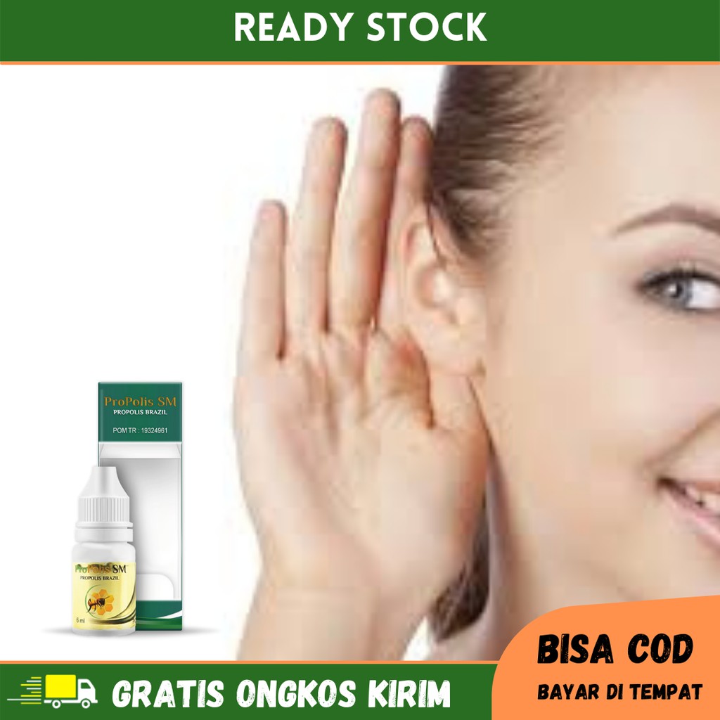 Obat Telinga Budeg, Gangguan Pendengaran, Telinga Tersumbat, Obat Telinga Budeg Sebelah Propolis SM