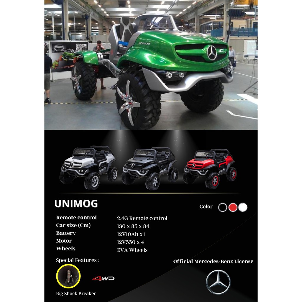 JEEP UNIMOG SuPer Spesial UNIKID UK 738 Mainan Anak Mobil Aki