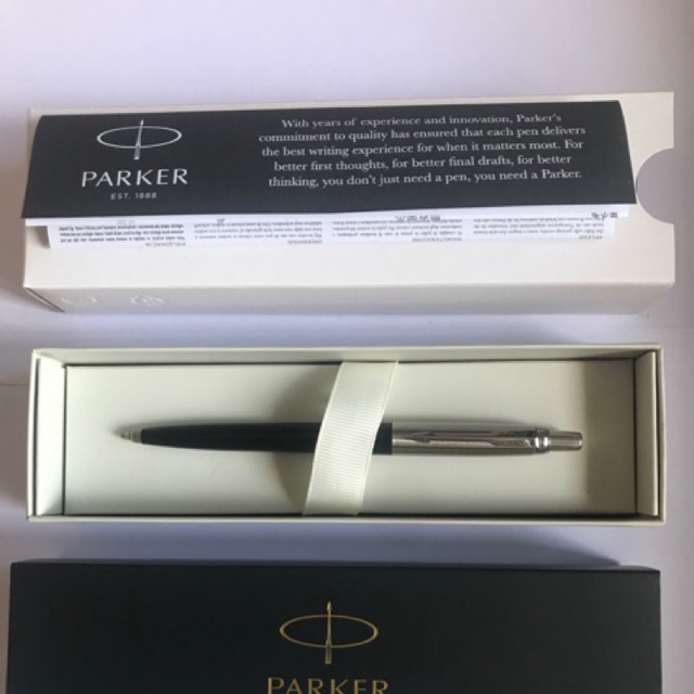 

Pulpen Parker Jotter SPC Black Ballpoint Crome Trim ( Klip Silver )