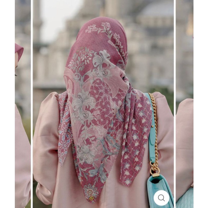 Buttonscarves Topkapi Voal Square - RASPBERRY