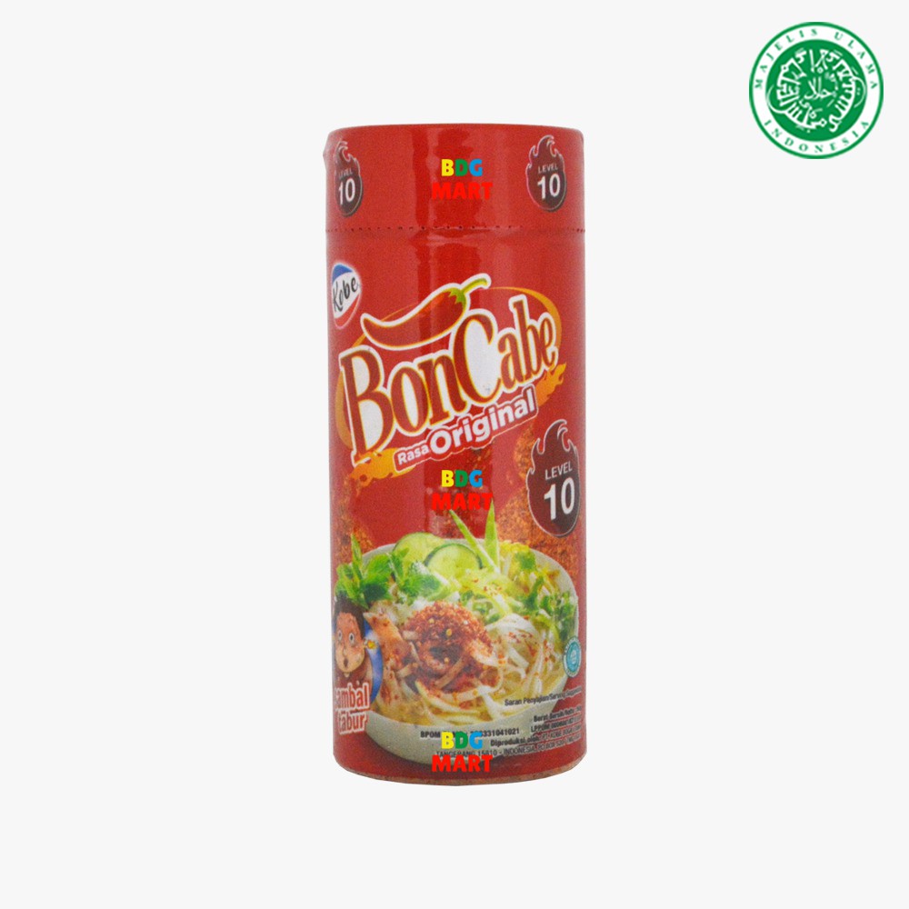 

BOTOL Kobe Bon Cabe Sambal Tabur Rasa Original Level 10 Halal MUI - 50gr