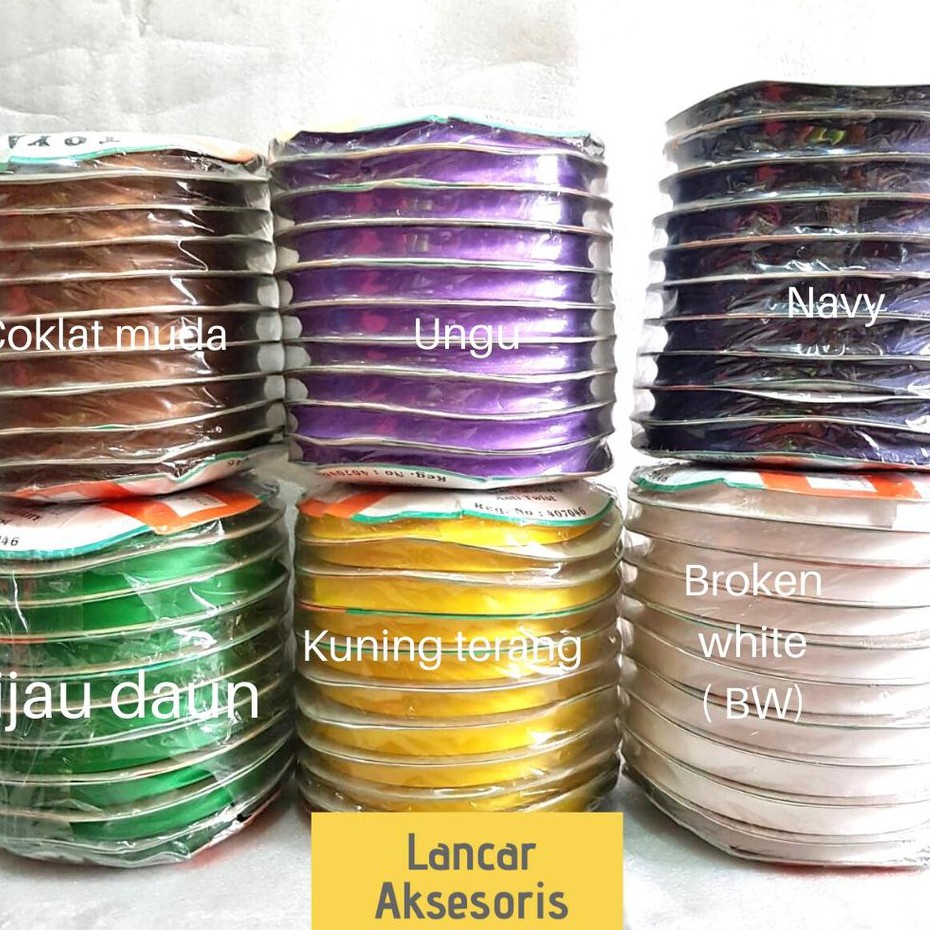 

Pita Bisban Polos Satin isi 36 yard / Toyama Satin Bias Tape per 1 roll