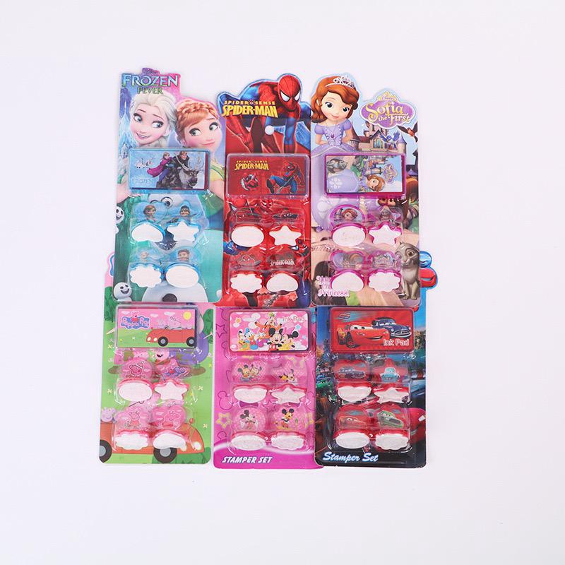 TS01-PH021 Mainan anak Stempel Karakter Kartun dan Disney Land mainan anak-anak/ Stamps Set