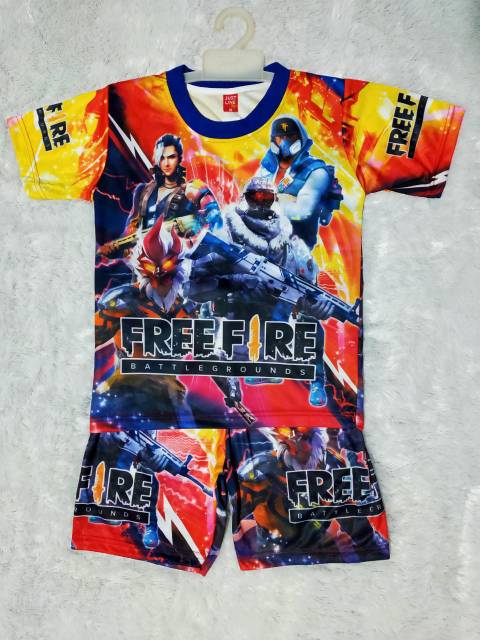 SETELAN BAJU GAMING FREE FIRE/BAJU TEAM RRQ#NEW STELAN BAJU ANAK FREE FIRE + PISTOL