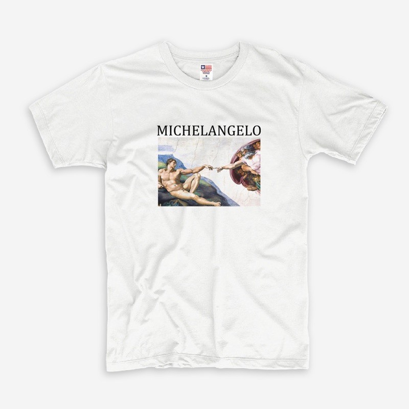 CREATION OF ADAM - MICHELANGELO T-SHIRT