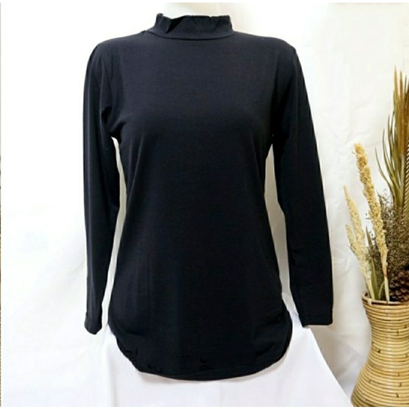 manset badan wanita/cewek size XL model turtle neck/krah tinggi/leher tinggi lengan panjang bahan spandex good quality