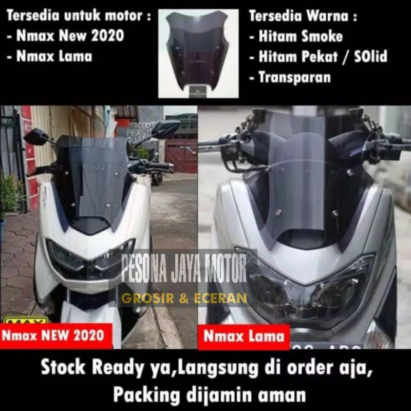 Winshield Nmax Visor Nmax Tameng Kaca Depan Nmax  Winsil Nmax Old 2015-2019  Nmax New 2020-2022 Model Sectbill