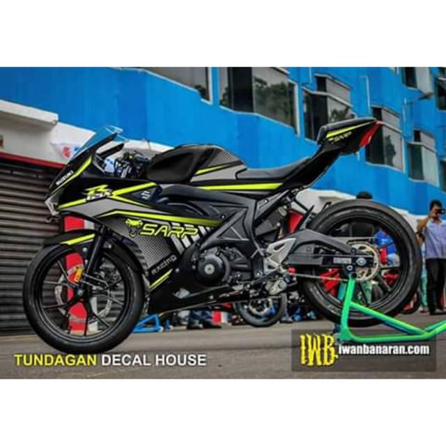 Decal Striping Stiker Suzuki GSX R150 SARP Hitam