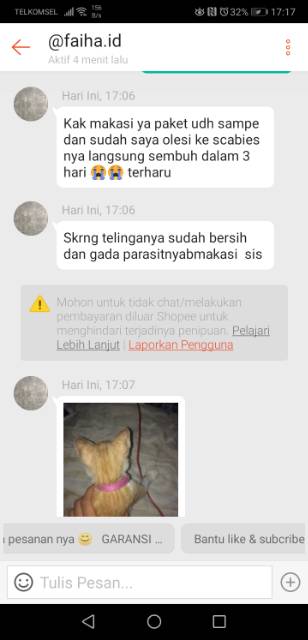 SCABIES SALEP 15 gram / obat jamur kucing anjing / gudig / koreng / parasit / hewan / raid all / luka