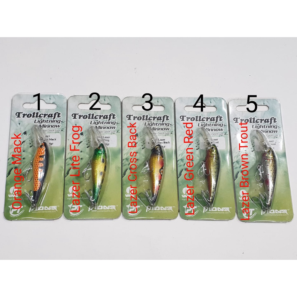 Lure PIONEER TROLLCRAFT LIGHTNING MINNOW 5cm / 4gram / FLOATING