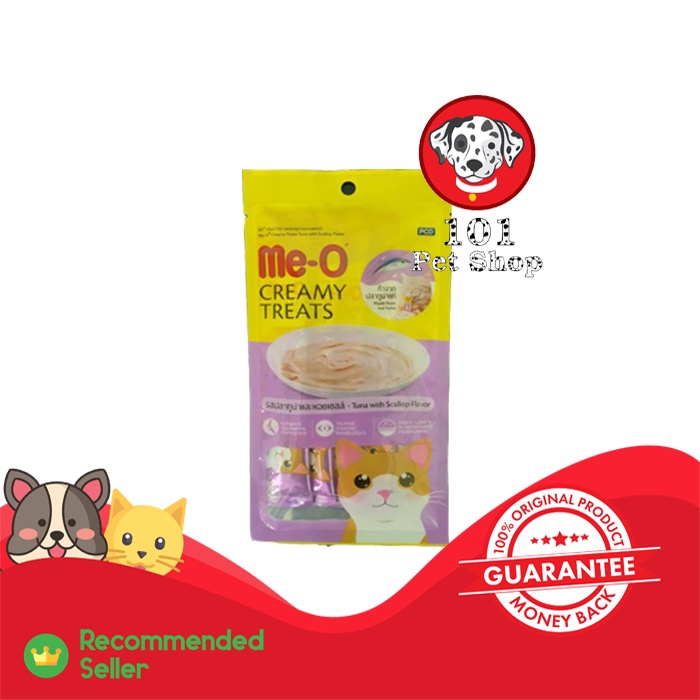 MAKANAN KUCING MEO CREAMY TREATS SCALLOP 60GR