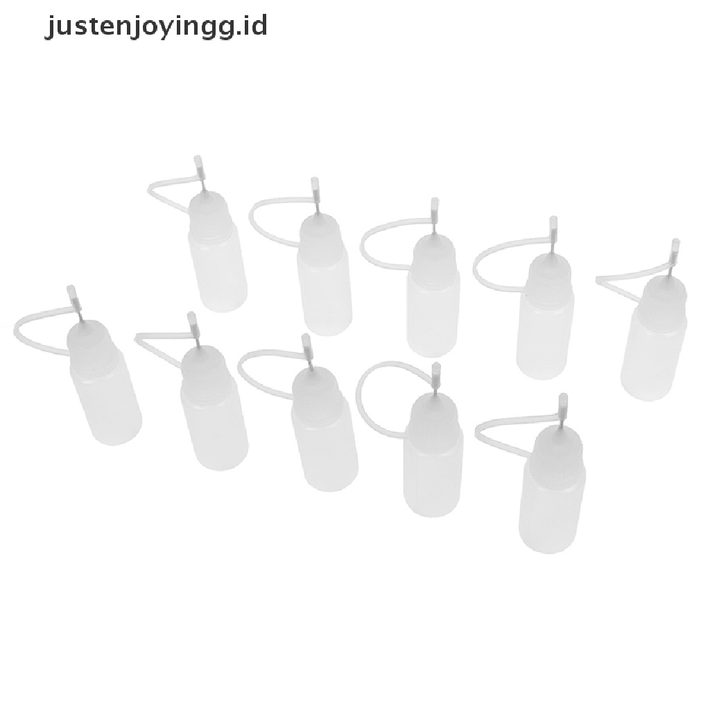 【justenjoyingg.id】 10pcs 10ML Glue Applicator Needle Squeeze Bottle for Paper Quilling DIY Craft .