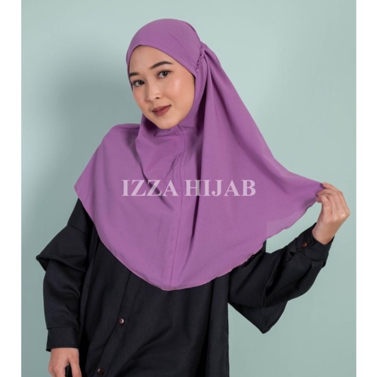 Jilbab instan sabila kerut diamond / Hijab bergo Maryam karet non per by izza