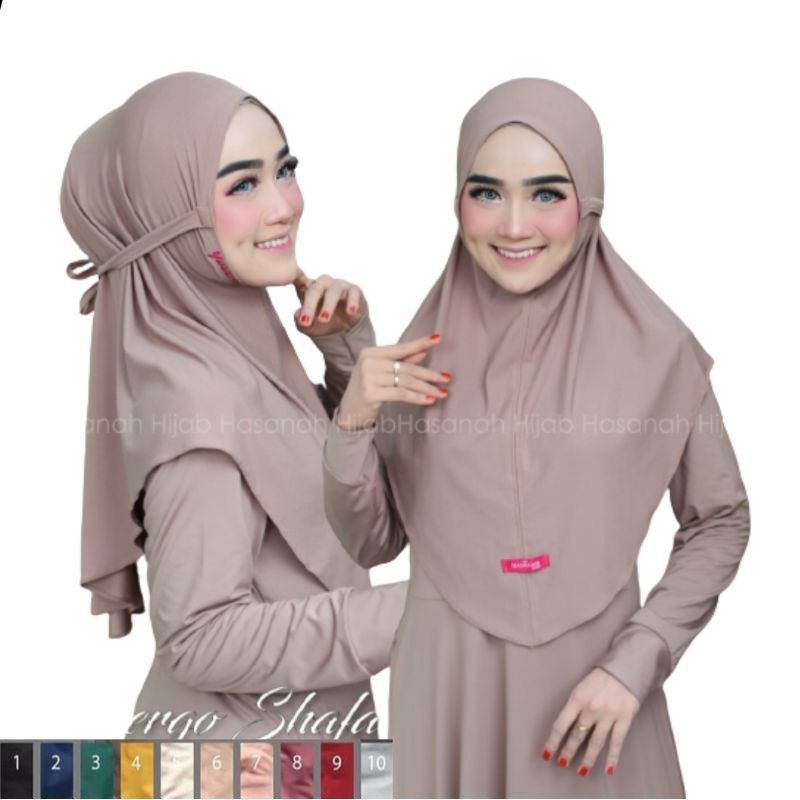 BERGO NABILA non pet tali wolfis || Jilbab Instan