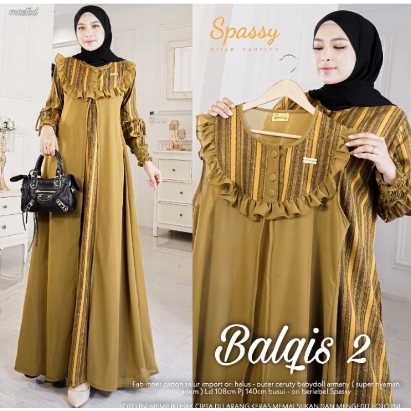 [ Ready ] Balqis 2 set warna Mustard By Spassy