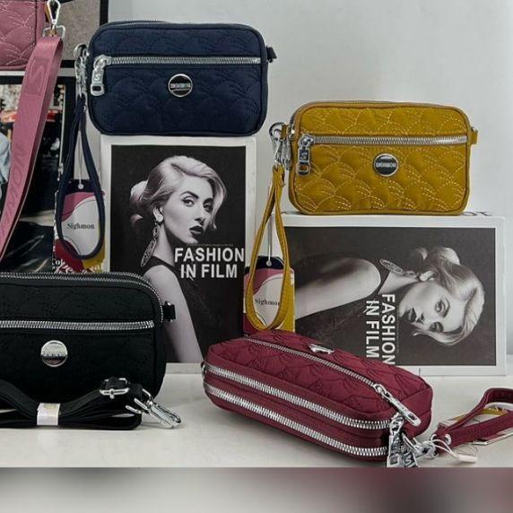 ➱ POUCH/TAS SELEMPANG SIGHMON KANVAS BORDIR SG204 3Sleting 2Tali ❋