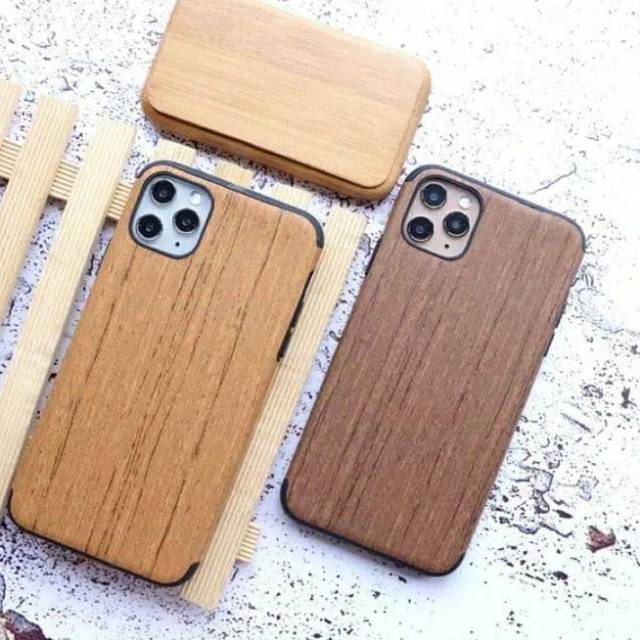 KAYU CASE- softcase corak kayu - iPhone OPPO