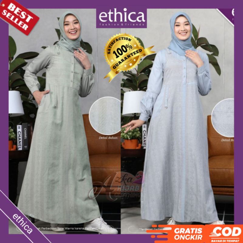 BAJU GAMIS TERBARU 2022 / GAMIS ETHICA AYUMI 276 / GAMIS SIMPLE ELEGAN / GAMIS MODERN / DRESS CANTIK