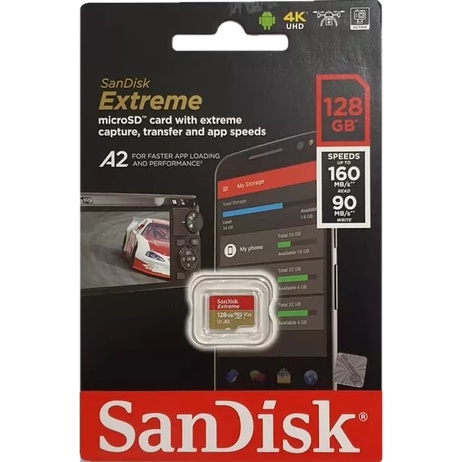 SanDisk Extreme microSDXC UHS-I 160 MBps 64 128 GB No Adapter Micro SD