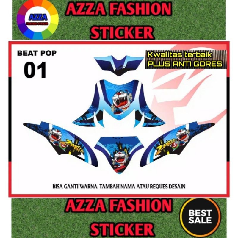 sticker dekal beat pop full body decal beat pop stiker  beat pop motor beat pop full body 01