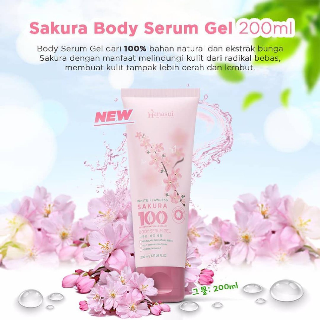 ✨ AKU MURAH ✨Hanasui Body Serum Gel 200ml / 3 Varian