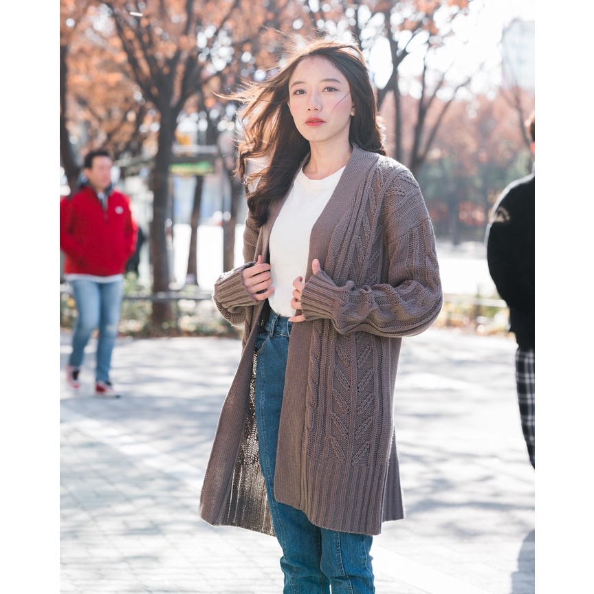 Myrubylicious CABLE GRANNY LONG CARDIGAN-1