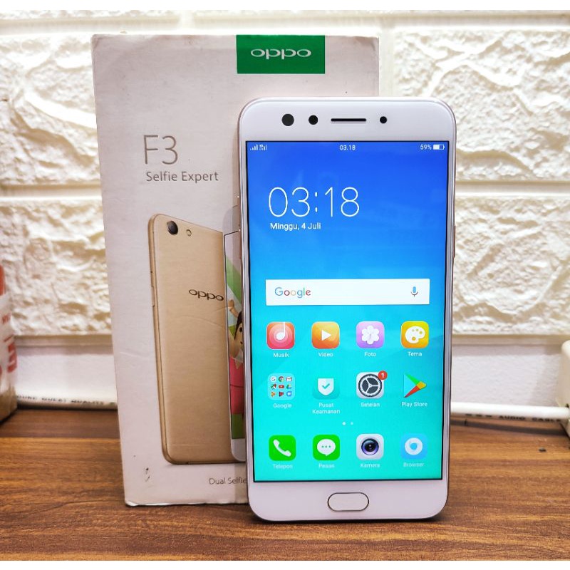 Oppo F3 Ram 4GB Rom 64GB second fullset