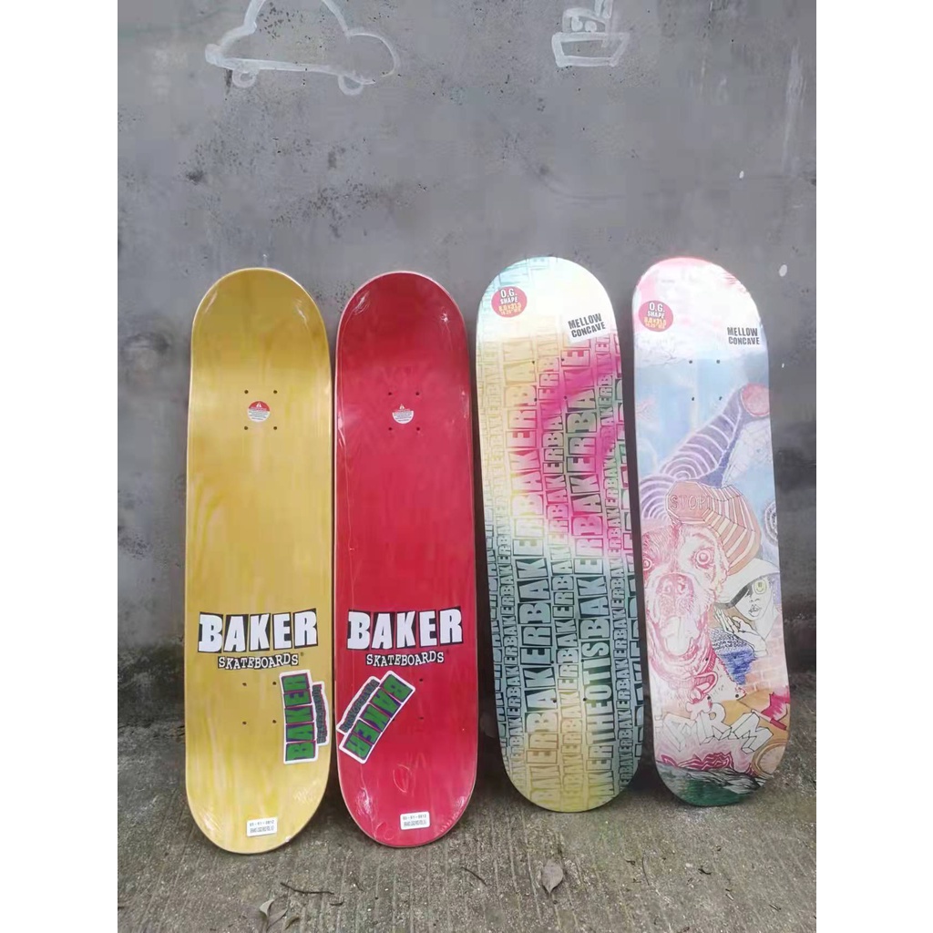 Baker deck skateboard pro 7 plys cananian maples cold press deck 31x8.25 inch Untuk Dewasa