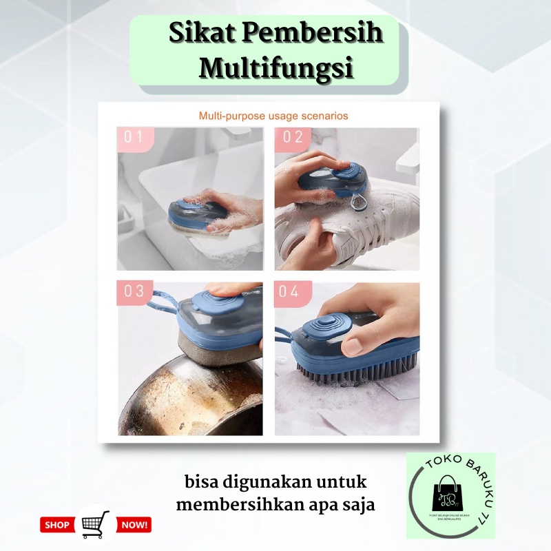 (KEYA) Sikat Pembersih Multifungsi / Sikat Baju Sikat Toilet Tempat Sabun