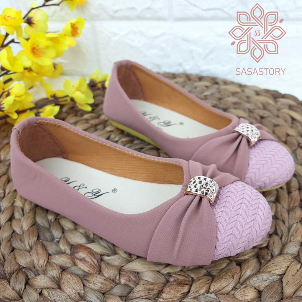 [TAMAN SEPATUKU] SEPATU TRENDY MURAH SANDAL FLATSHOES ANAK PEREMPUAN 3 4 5 6 7 8 TAHUN HAX08