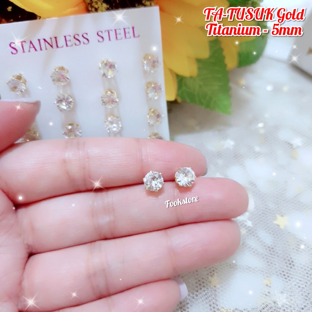 TERLARIS ANTING TUSUK DAN ANTING DESI TITANIUM WANITA PREMIUM/ANTI KARAT