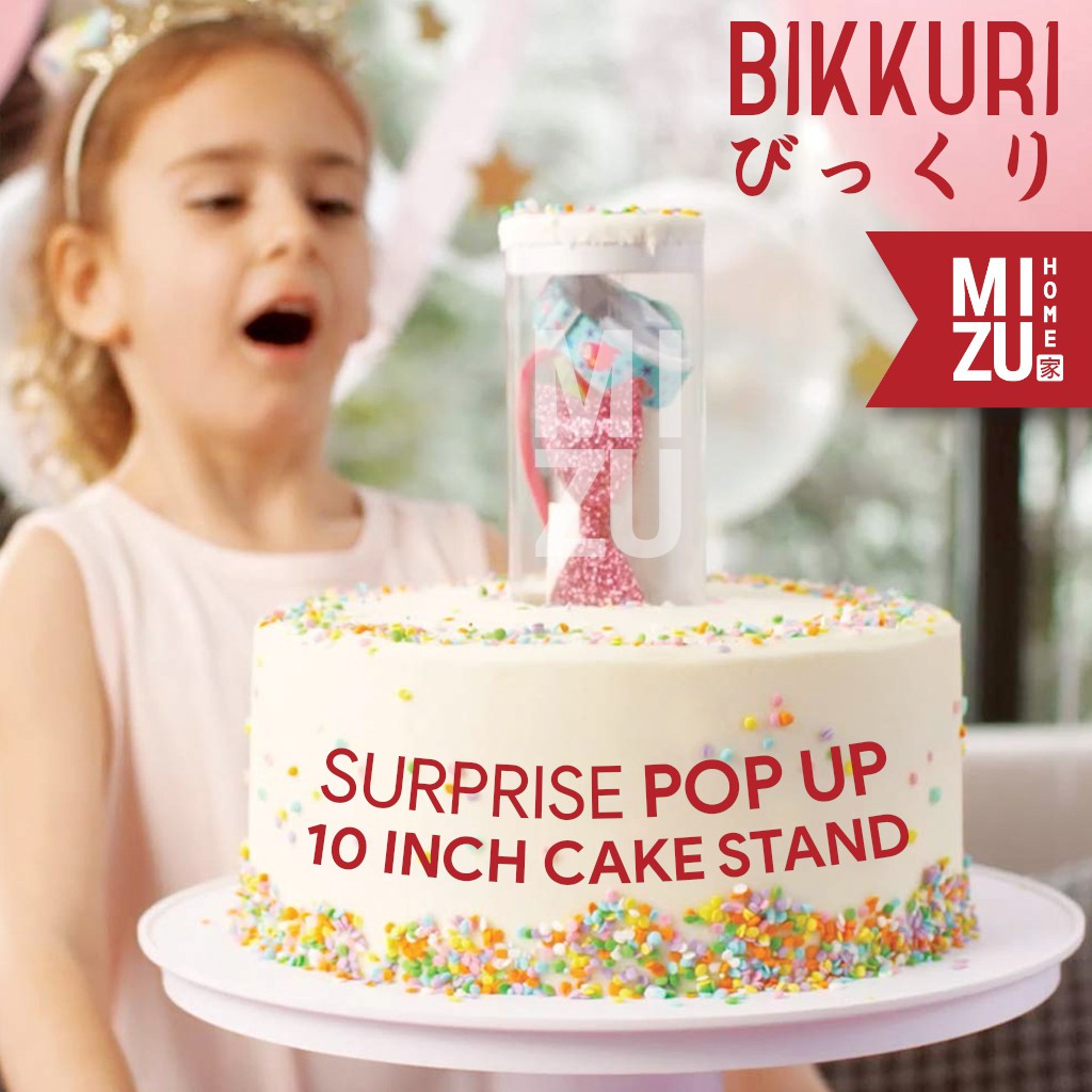 Jual MIZU BIKKURI 25cm 10in Surprise Pop Up Cake Stand Table Meja Kue